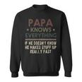 Vintage Papa Know Everything Gift For Fathers Day Sweatshirt