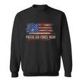 Vintage Proud Air Force Mom American Flag Veteran Gift Sweatshirt