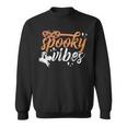 Vintage Spooky Vibes Halloween Novelty Graphic Art Design Sweatshirt