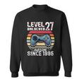 Vintage Video Gamer Birthday Level 27 Unlocked 27Th Birthday Sweatshirt