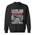 Vintage Video Gamer Birthday Level 58 Unlocked 58Th Birthday Sweatshirt