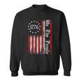 We The People 1776 Distressed Usa American Flag Sweatshirt