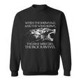 When The Snows Fall The Lone Wolf Dies But The Pack Survives Logo Sweatshirt