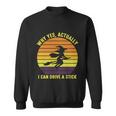 Why Yes Actually I Can Drive A Stick Halloween Quote Sweatshirt