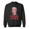 Wicked Stupid Funny Joe Biden Boston Sweatshirt