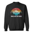Wings Are For Fairies Funny Helicopter Pilot Retro Vintage Sweatshirt
