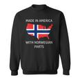Womens Made In America With Norwegian Parts &8211 Norway And Usa Pride Sweatshirt