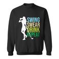 Womens Swing Swear Drink Repeat Love Golf Sweatshirt