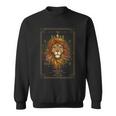 Zodiac Leo Lion Tarot Card Viii Strength Sweatshirt