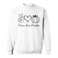Peace Love Pumpkin Fall Lovers Men Women Sweatshirt Graphic Print Unisex