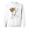 American Hairless Terrier Dog Wearing Crown Sweatshirt