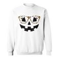 Jack O Lantern Pumpkin Halloween Costume Leopard Glasses Sweatshirt