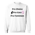 Pro Choice Feminism And Cats Cute Roe V Wade 1973 Sweatshirt