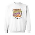 Skull Groovy Thick Thights And Spooky Vibes Leopard Halloween Sweatshirt