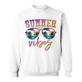 Summer Vibes Tropical Beach Family Friends Trip Vacay Squad Men Women Sweatshirt Graphic Print Unisex
