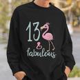 13Th Birthday Flamingo Outfit Girls 13 Year Old Bday Sweatshirt Gifts for Him