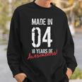 18Th Birthday Boys Girls Awesome Since 2004 18 Year Old Sweatshirt Gifts for Him
