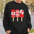 1St Of July Popsicle Red White Funny Canadian Flag Patriotic Sweatshirt Gifts for Him