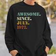 45Th Birthday Gift Awesome Since July 1977 45 Years Old Sweatshirt Gifts for Him