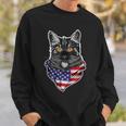 4Th Of July Cat American Patriotic Sweatshirt Gifts for Him
