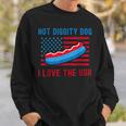 4Th Of July Hot Diggity Dog I Love The Usa Funny Hot Dog Sweatshirt Gifts for Him