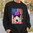 4Th Of July Running Gnome For Women Patriotic American Flag Gift Sweatshirt Gifts for Him