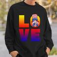 American Flag Gnome Shows Love Patriotic Heart 4Th Of July Gift Sweatshirt Gifts for Him
