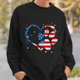 American Flag Patriotic Dog & Cat Paw Print 4Th Of July Sweatshirt Gifts for Him