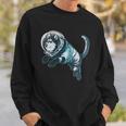 Astronaut Husky Dog Space Sweatshirt Gifts for Him