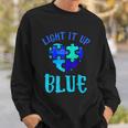 Autism Awareness Shirt Light It Up Blue Autism Awareness Sweatshirt Gifts for Him