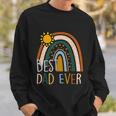 Best Dad Ever Rainbow Funny Fathers Day From Wife Daughter Cool Gift Sweatshirt Gifts for Him