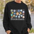 Blockchain Cryptocurrency Logos Sweatshirt Gifts for Him