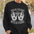 Boho Thick Thighs Witch Vibes Sweatshirt Gifts for Him