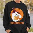 Booooks Halloween Boo Read Books Reading Sweatshirt Gifts for Him