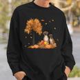 Boxer Autumn Leaf Fall Dog Lover Thanksgiving Halloween Sweatshirt Gifts for Him