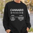 Cannabis Pros And Cons Weed Sweatshirt Gifts for Him