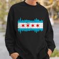 Chicago City Skyline Flag Vintage Sweatshirt Gifts for Him