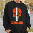 Cleveland Skull Football Tshirt Sweatshirt Gifts for Him