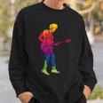 Cool Colorful Music Guitar Guy Sweatshirt Gifts for Him