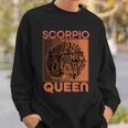 Cool Retro Scorpio Queen Afro Woman Sweatshirt Gifts for Him