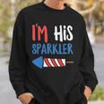 Couples Matching 4Th Of July - Im His Sparkler Sweatshirt Gifts for Him