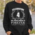 Cute 4Th Wedding Anniversary For Couples Married 4 Year Sweatshirt Gifts for Him