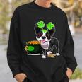 Cute Boston Terrier Shamrock St Patricks Day Sweatshirt Gifts for Him