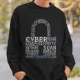 Cyber Security Wordcloud Padlock Sweatshirt Gifts for Him