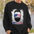 Dad Life Beard Sunglasses Usa Flag Fathers Day 4Th Of July Sweatshirt Gifts for Him