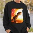 Desert Sun Galaxy Trex Dinosaur Sweatshirt Gifts for Him