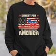 Distressed Donkey Pox The Disease Destroying America Sweatshirt Gifts for Him