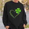 Dragonfly Heart Irish Shamrock Heart Clover St Patrick Day Sweatshirt Gifts for Him