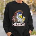 Eagle Mullet 4Th Of July Beer Usa American Flag Merica Meaningful Gift Sweatshirt Gifts for Him