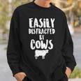 Easily Distracted By Cows Tshirt Sweatshirt Gifts for Him